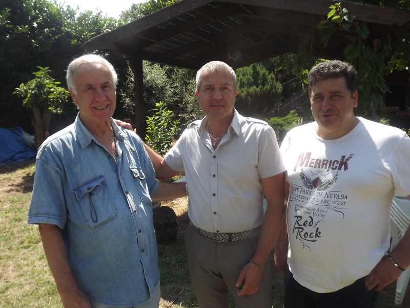 da sinistra il presidente regionale Italcaccia Romano Buzi, Gianni Corsetti presidente regionale Italcaccia, Bruno Pantoni presidente italicaccia sezione Lariano